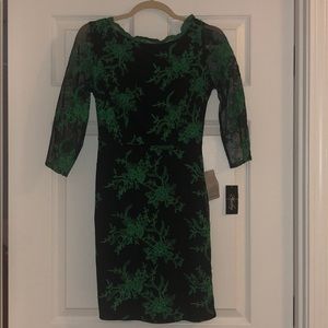 Adrianna Papell Black formal dress 3/4 length